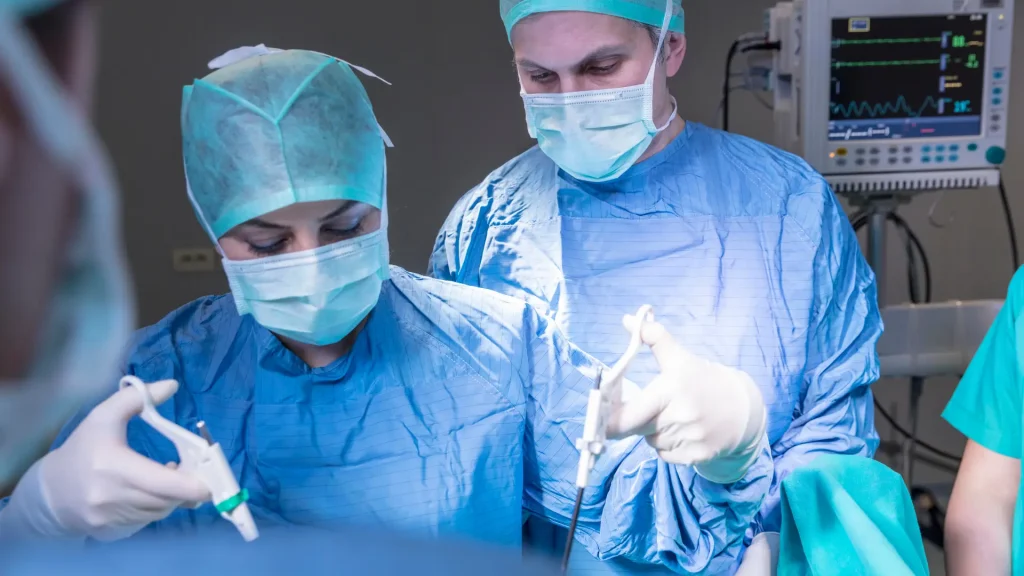 An expert female gynaecological laparoscopy specialist, representing the skilled surgeons at Borneo Hospital.