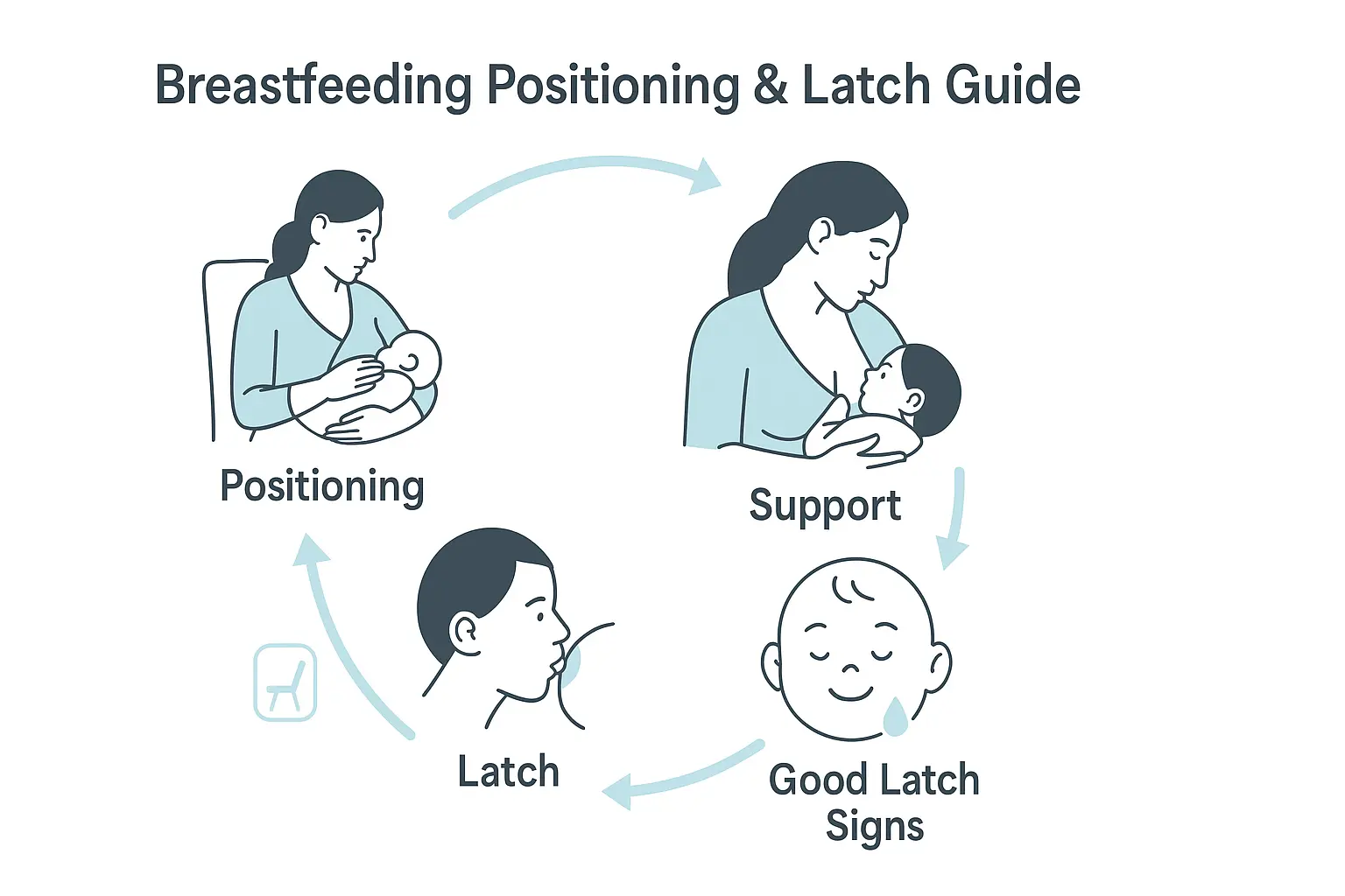 A best lactation consultant at a breastfeeding support clinic helps a new mother with her baby's latch.